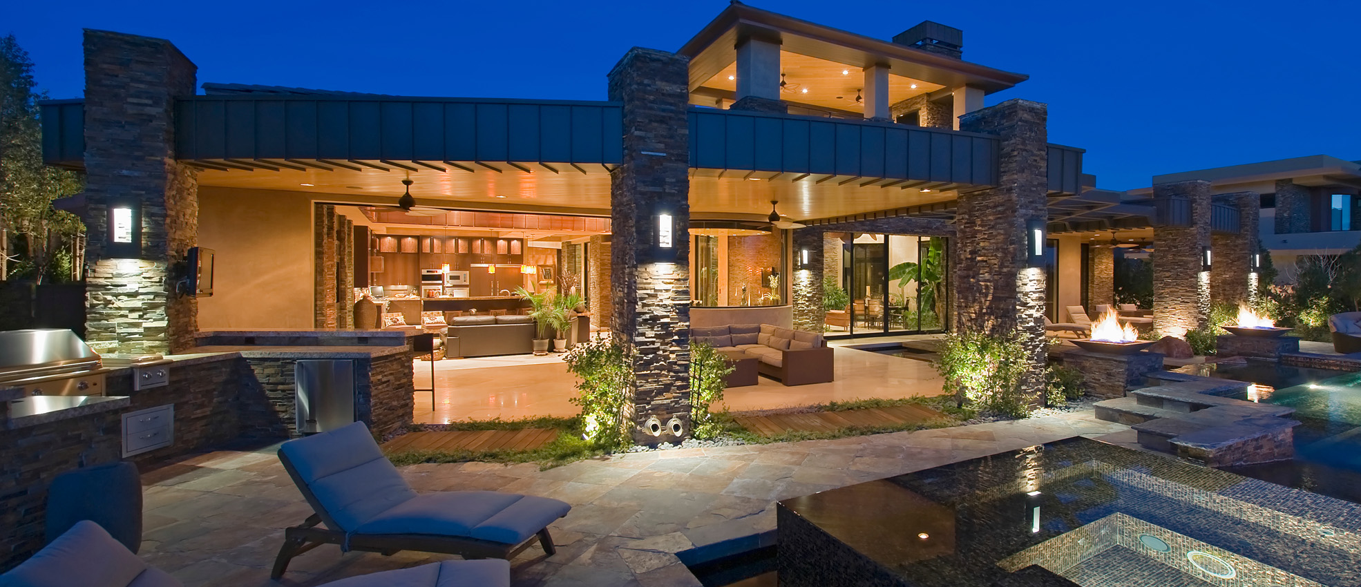 Calabasas Backyard after Sunset