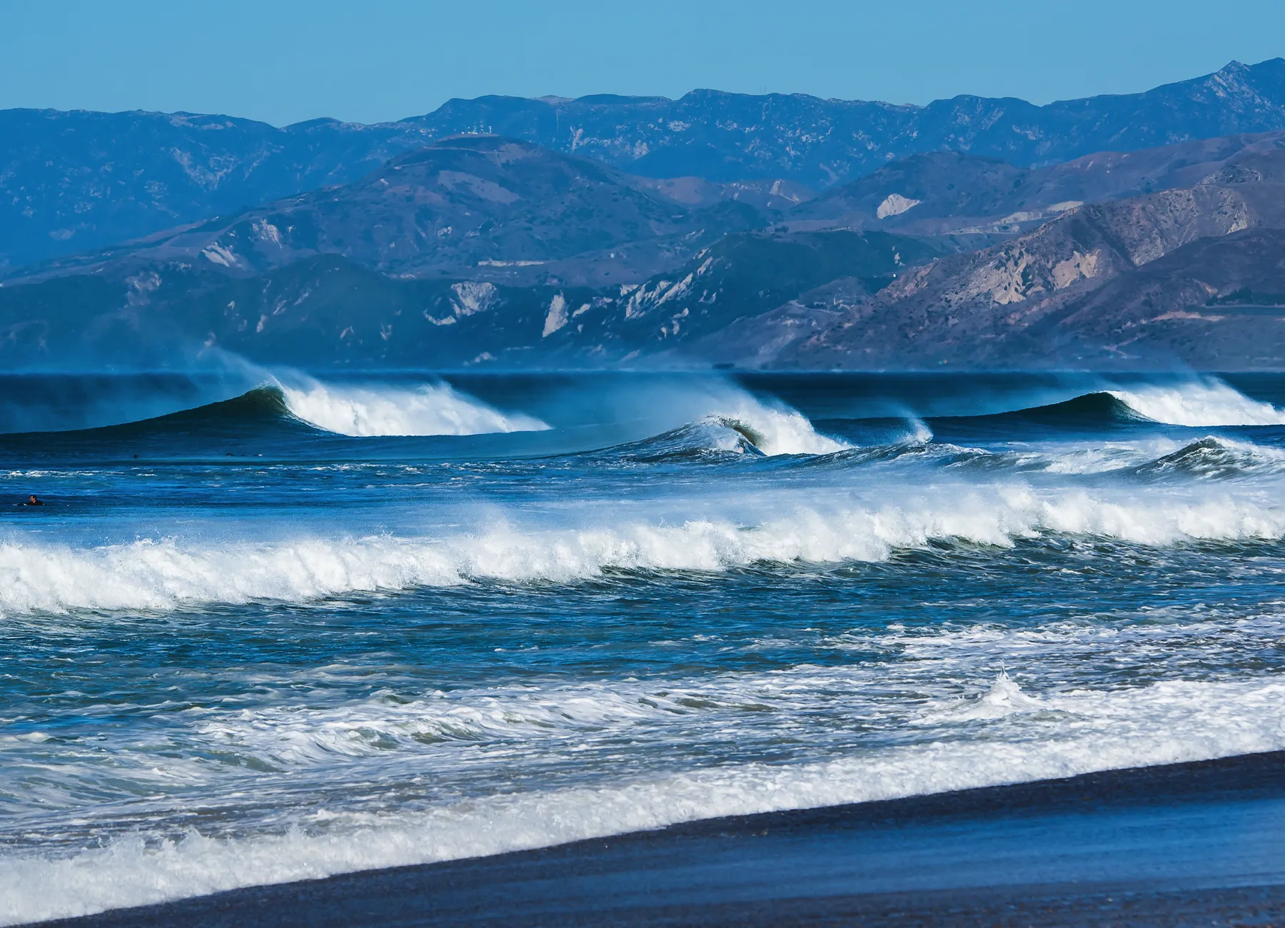 Crashing Waves at Oxnard Beach