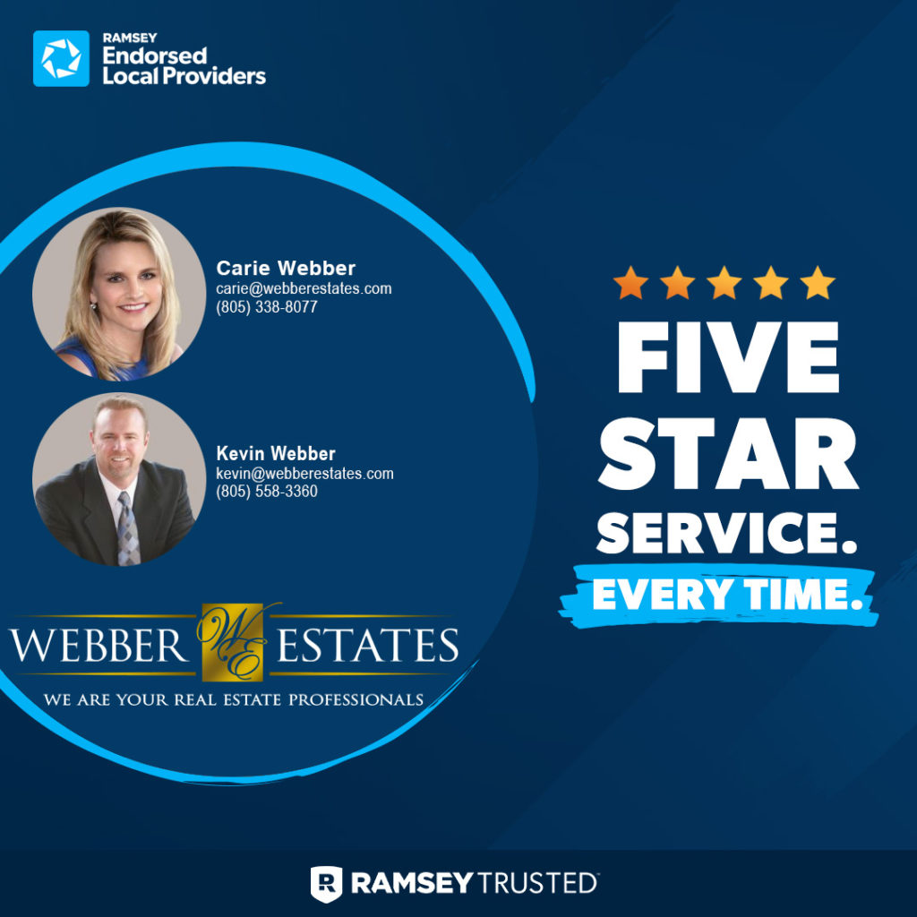 Dave Ramsey Endorsed Local Providers, Realtors Kevin Webber and Carie Webber